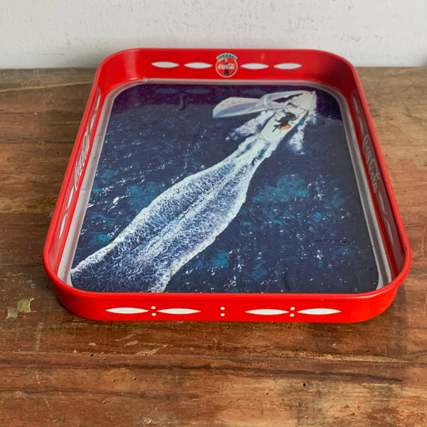 Vintage Coca-Cola Tablett Segelboot