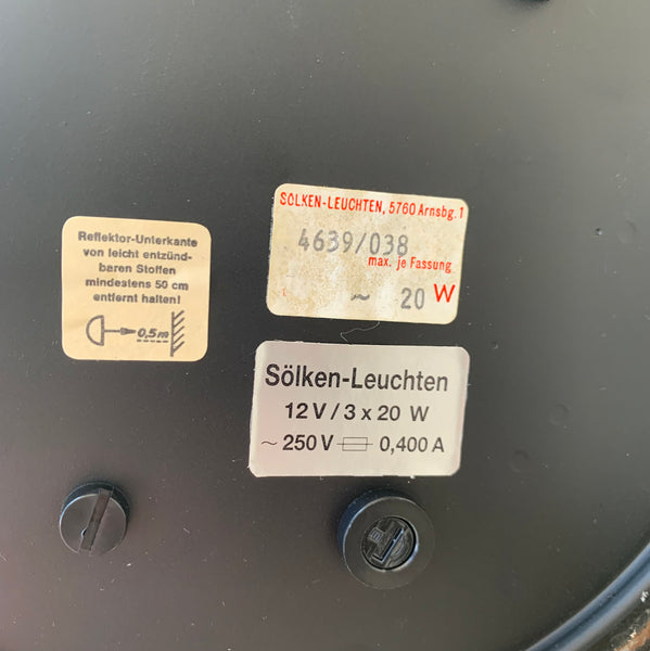 Vintage Stehlampe mit drei Halogen Strahlern von Sölken Leuchten