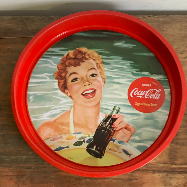 Vintage Coca-Cola Tablett Pin Up
