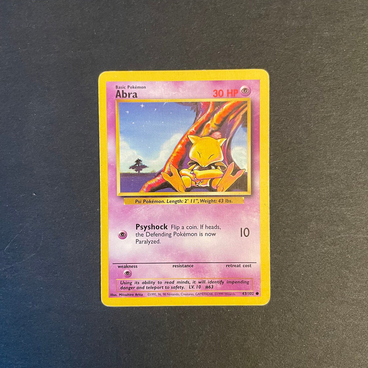 abra pokemon card 43 102 43/102 – Pokémon Karte – Trödelfuchs Vintage Shop Retreat Cost WOC 1999 Pokemon TCG -
