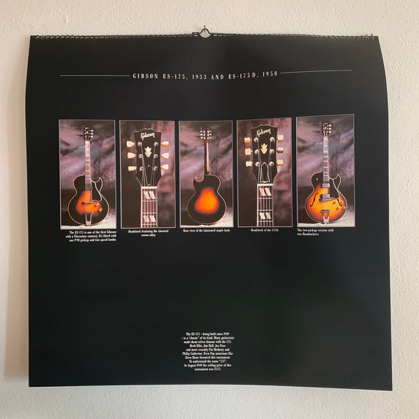 Vintage Kalender The Soul of Guitars 1991 mit Autogramm von Philip Catherine