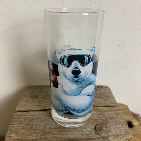 Vintage Coca Cola Glas Eisbär