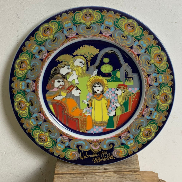 Weihnachtsteller 1981 von Björn Wiinblad für Rosenthal