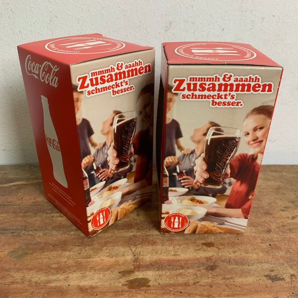 2 Coca-Cola Glas mmmh & aaahh Zusammen schmeckt´s besser