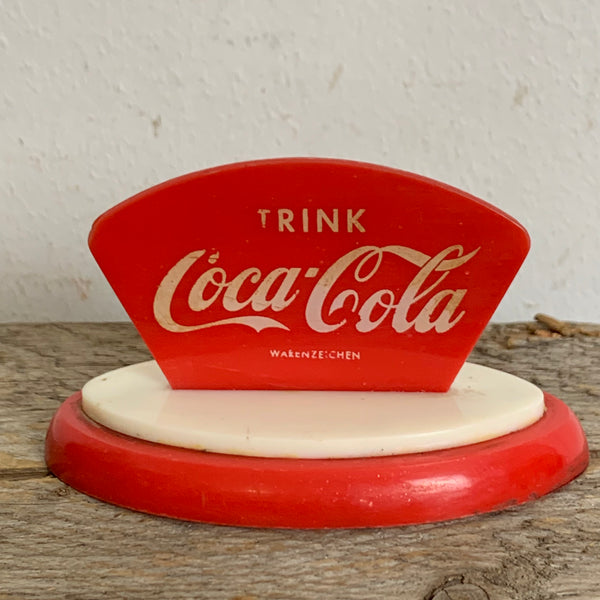 Mid Century Speisekarten Halter von Coca Cola