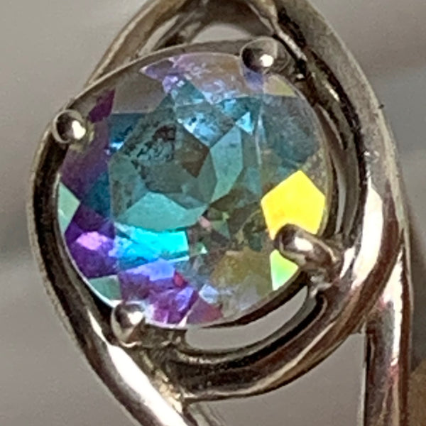 Sterling Silber Ring mit Mondlicht - Topas
