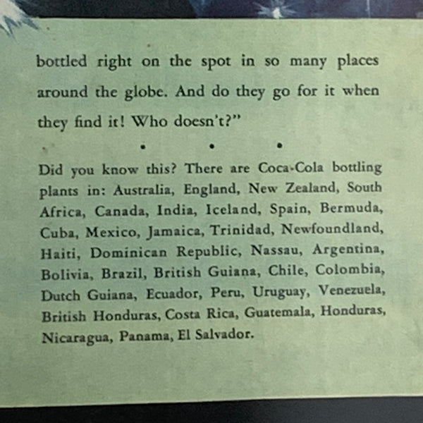 Papier Reklame von Coca Cola 1943