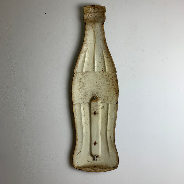 Vintage Blechschild mit Thermometer von Coca Cola
