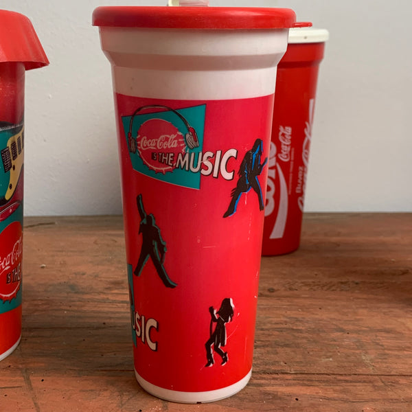 4 vintage Coca-Cola Trinkbecher