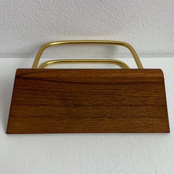 Vintage Briefhalter aus Teakholz
