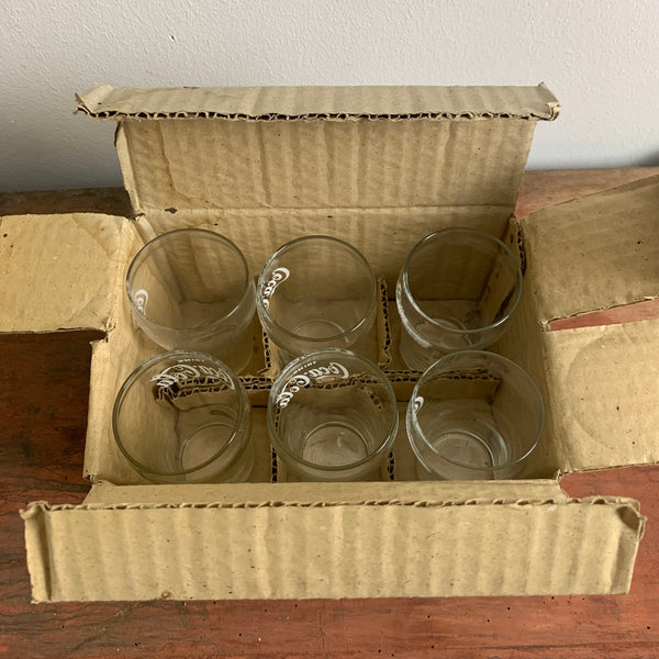 6 kleine vintage Coca Cola Gläser