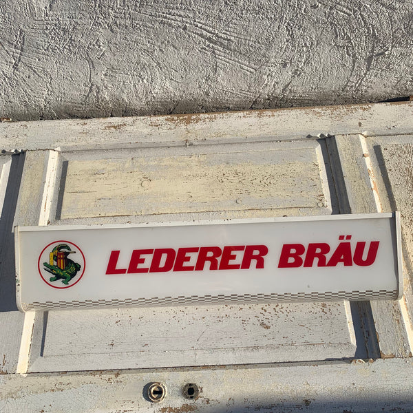 Bier Leuchtreklame Lederer Bräu