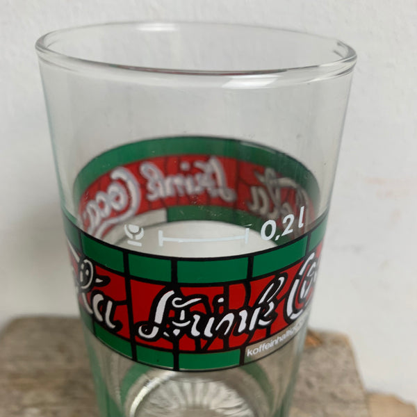 Vintage Coca Cola Glas im Tiffany Style