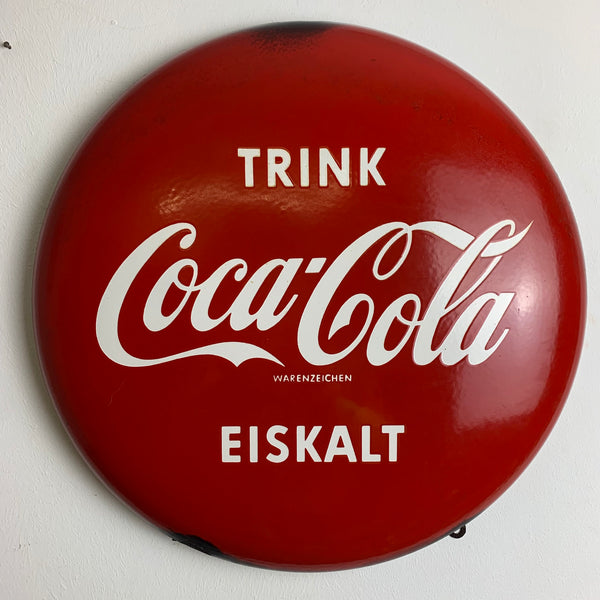 Vintage Emaille Schild von Coca Cola