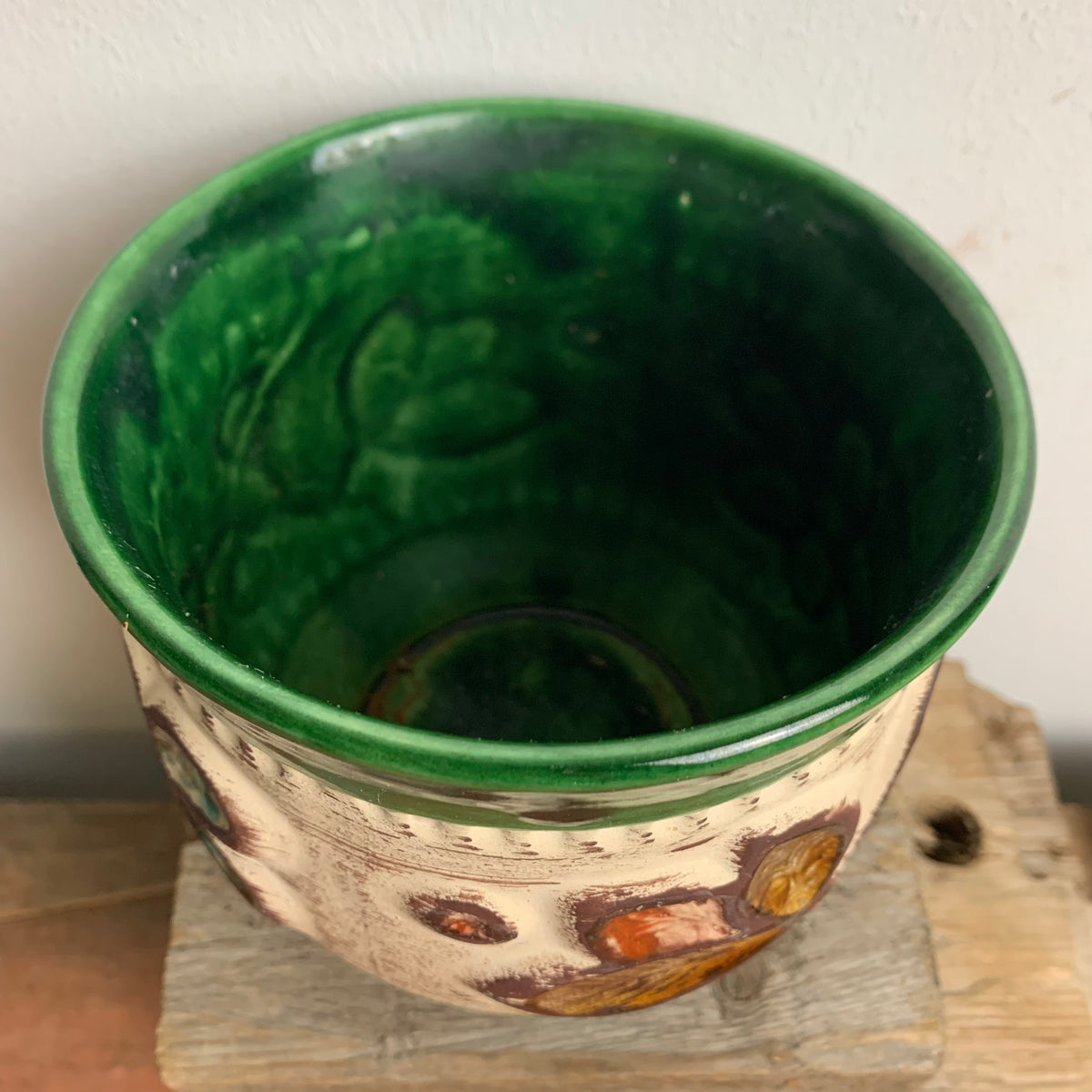 Silver Buffalo Erdbeer-Kuchen-Topf – Vintage Keramik-Übertopf Mit Reaktiver Glasur, Für Sukkulenten & Deko