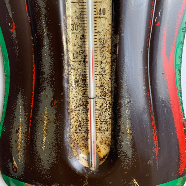 Vintage Blechschild mit Thermometer von Coca Cola