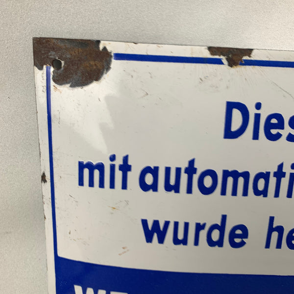 Emaille Schild Westfalia Separator AG.