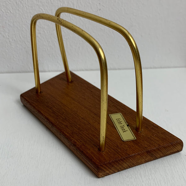 Vintage Briefhalter aus Teakholz