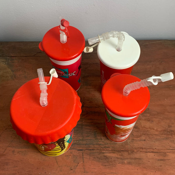 4 vintage Coca-Cola Trinkbecher