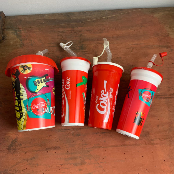 4 vintage Coca-Cola Trinkbecher