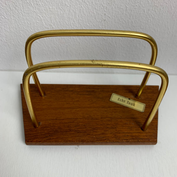 Vintage Briefhalter aus Teakholz