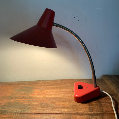 Mid Century Hexenhutlampe mit Schwanenhals von Hala