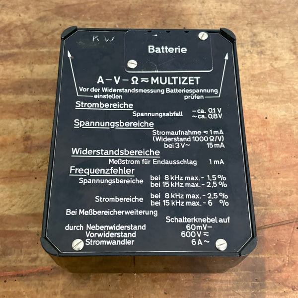 Vintage Messgerät A-V-Ω
Multizet von Siemens & Halske