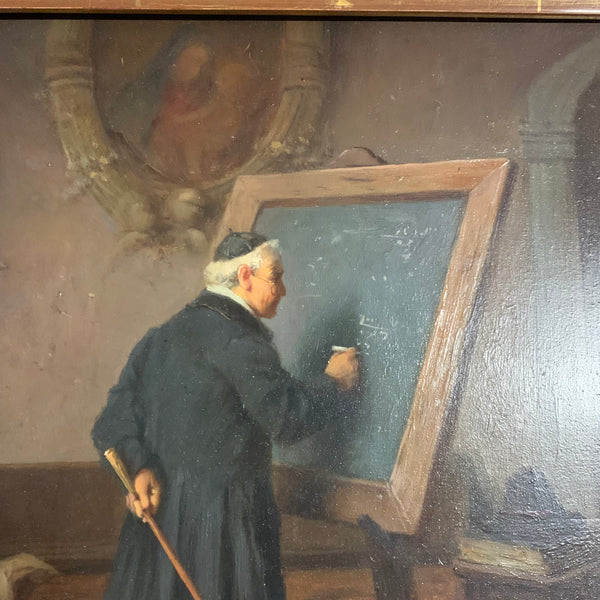 Ölgemälde Die ungehorsamen Schulbuben von Rudolf Jelinek