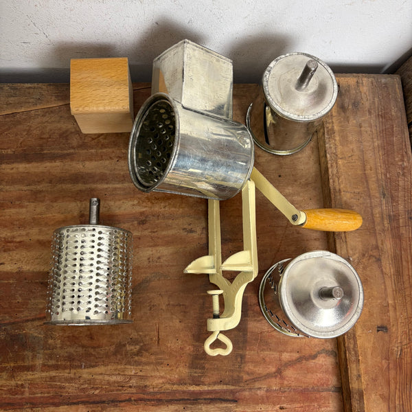 Vintage Tisch Trommel Reibe
