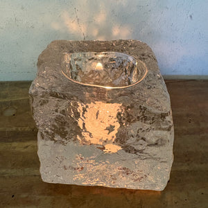 Vintage Teelichthalter Ice Cube