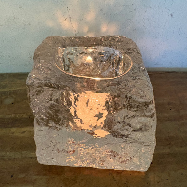 Vintage Teelichthalter Ice Cube