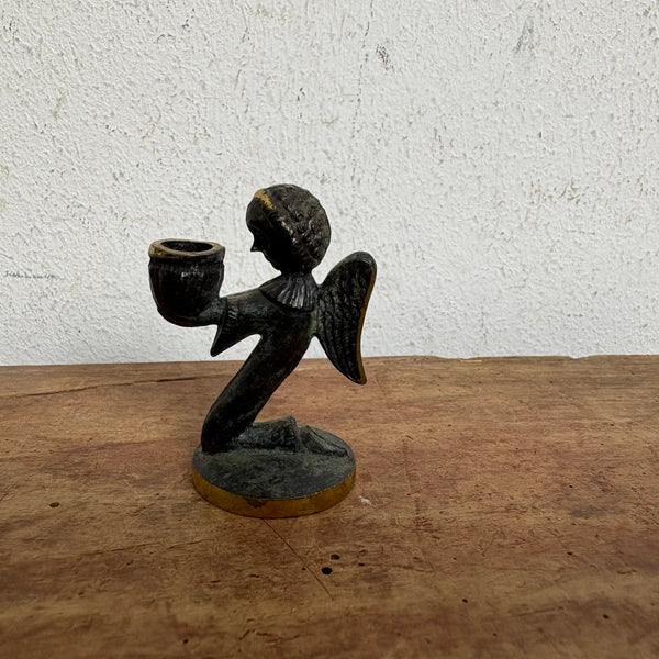 Bronze Engel als Kerzenhalter von Walter Bosse für Herta Baller