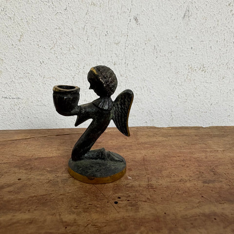 Bronze Engel als Kerzenhalter von Walter Bosse für Herta Baller