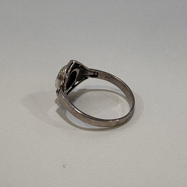 Art Deco Sterling Silber Ring mit Onix