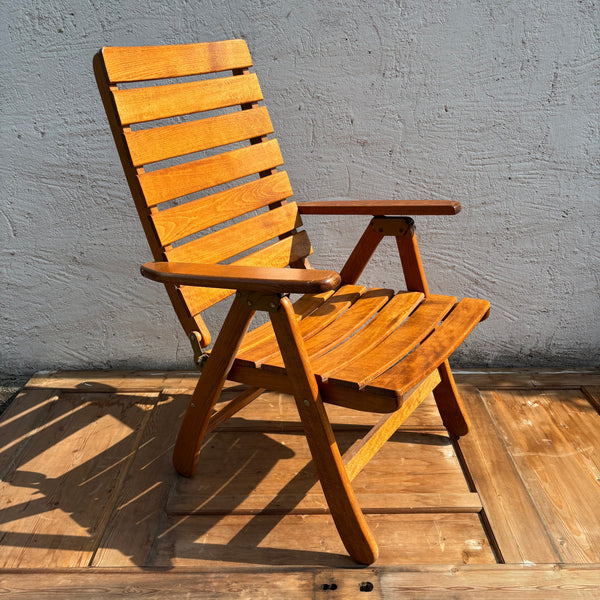 2er Set Vintage Holz Garten Klappstühle