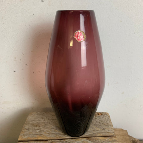 Vintage Mid Century Rauchglas Vase Italy