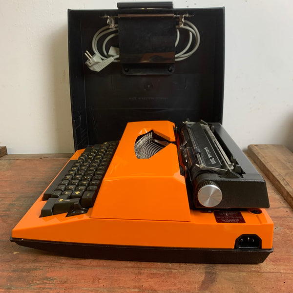 Vintage elektrische Schreibmaschine Gabriele 2000 von Adler in orange