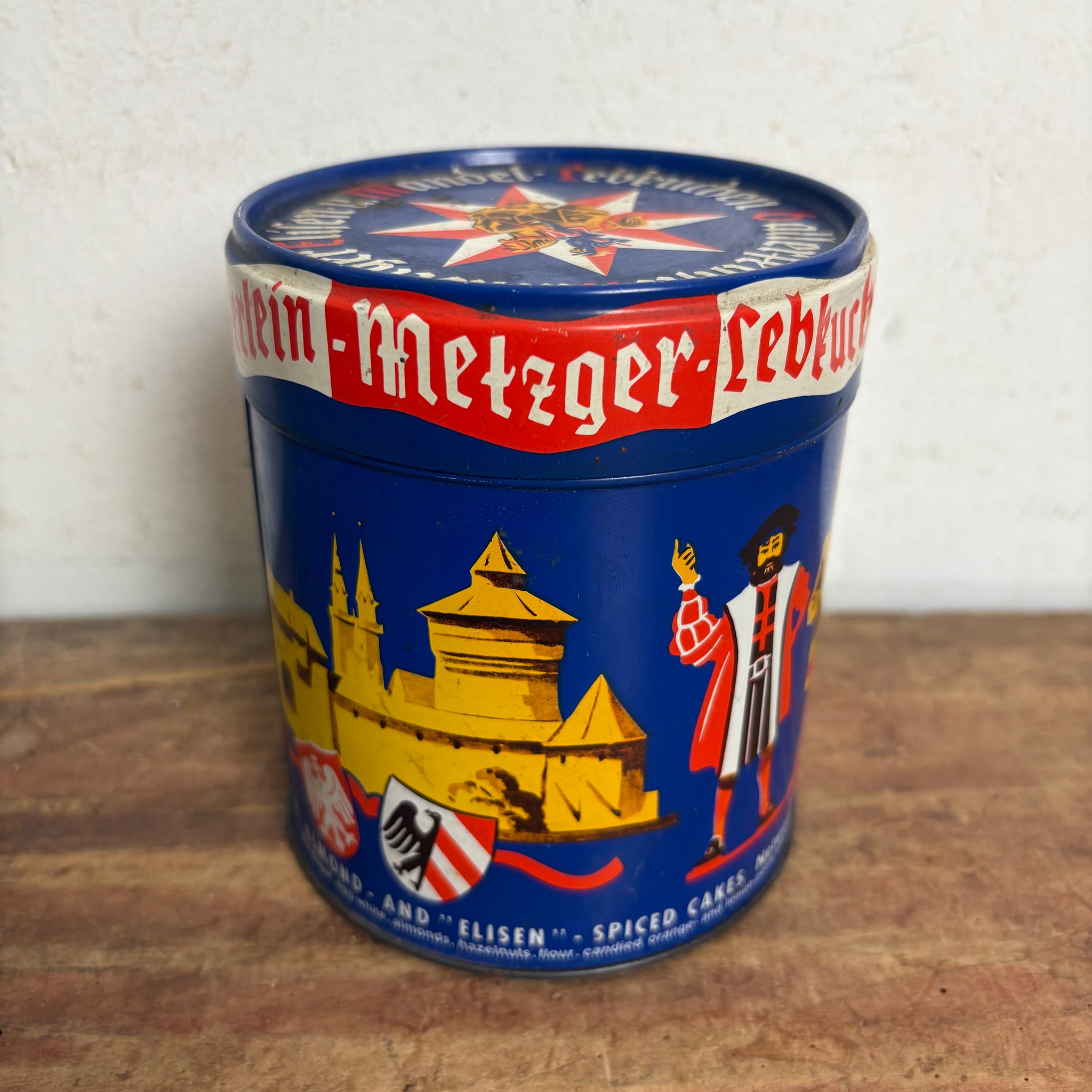 Vintage Blechdose Lebkuchen von Haeberlein Metzger