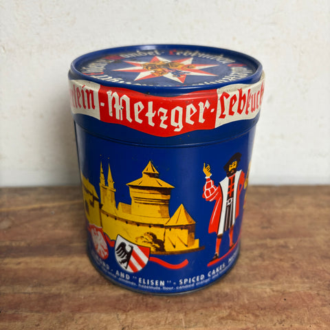 Vintage Blechdose Lebkuchen von Haeberlein Metzger