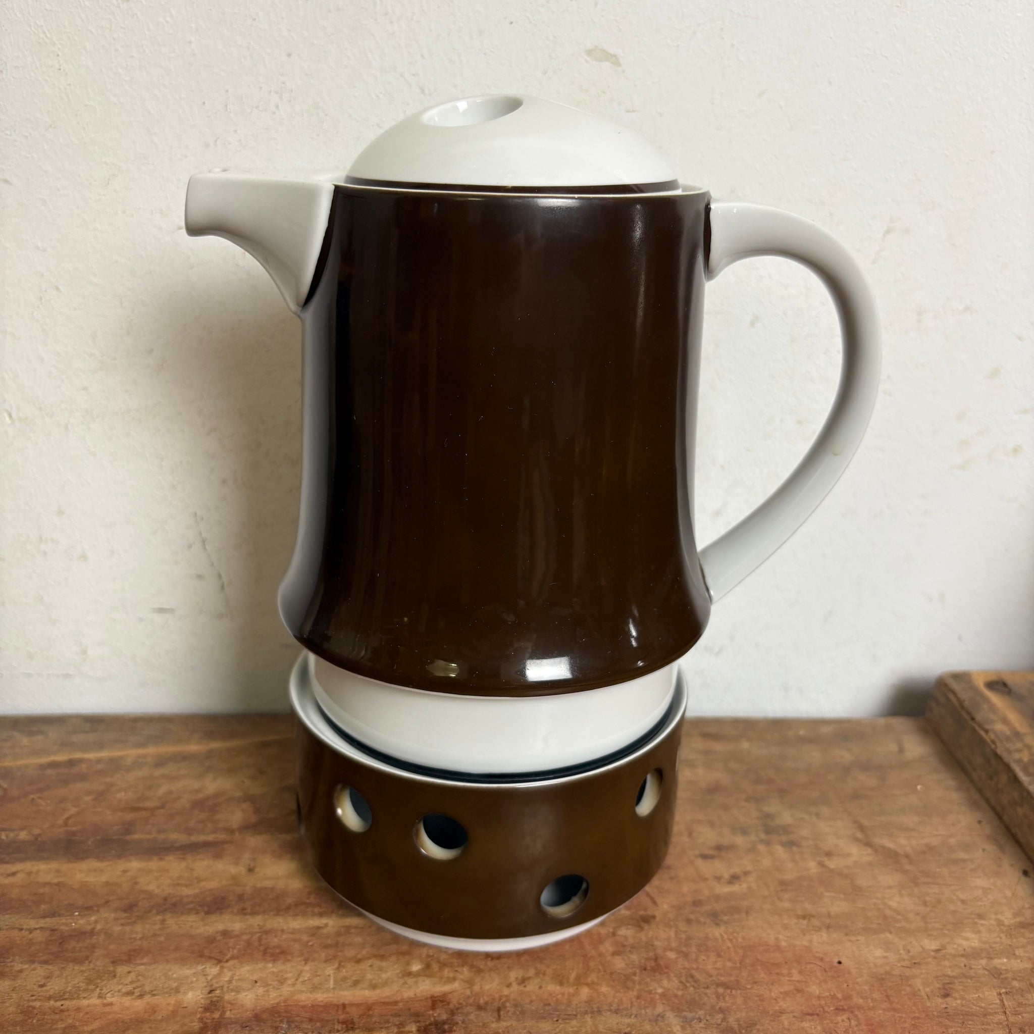 Vintage Design Kaffeekanne mit Stövchen von Miropa – Trödelfuchs Vintage Shop