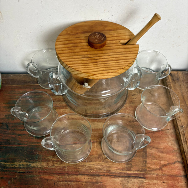 Vintage Bowle Service Ingrid Glas für 6 Personen