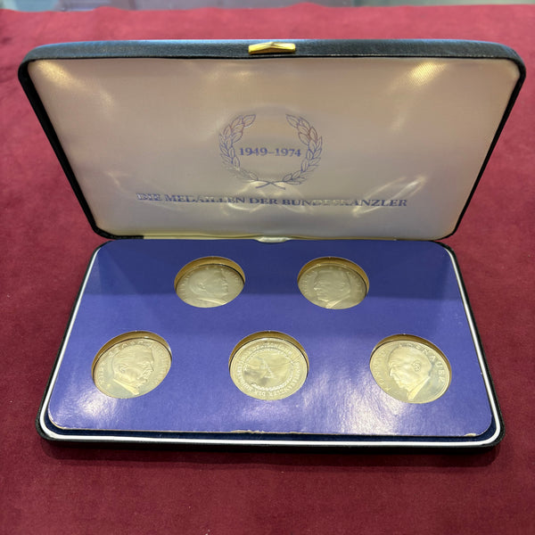 Die Medaillen der Bundeskanzler 1949-1974 925er Sterlingsilber
