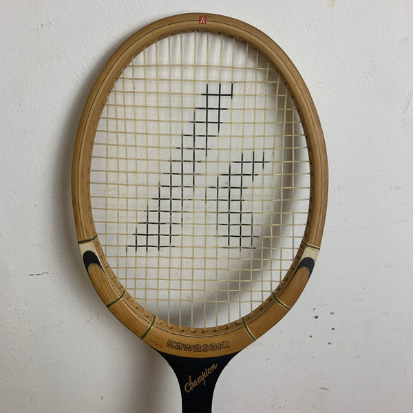 Vintage Holz Tennisschläger Kawasaki Champion