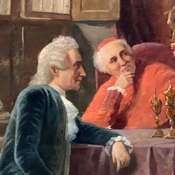Ölgemälde Die Kunstliebhaber im Salon des Kardinals von August Hermann Knoop