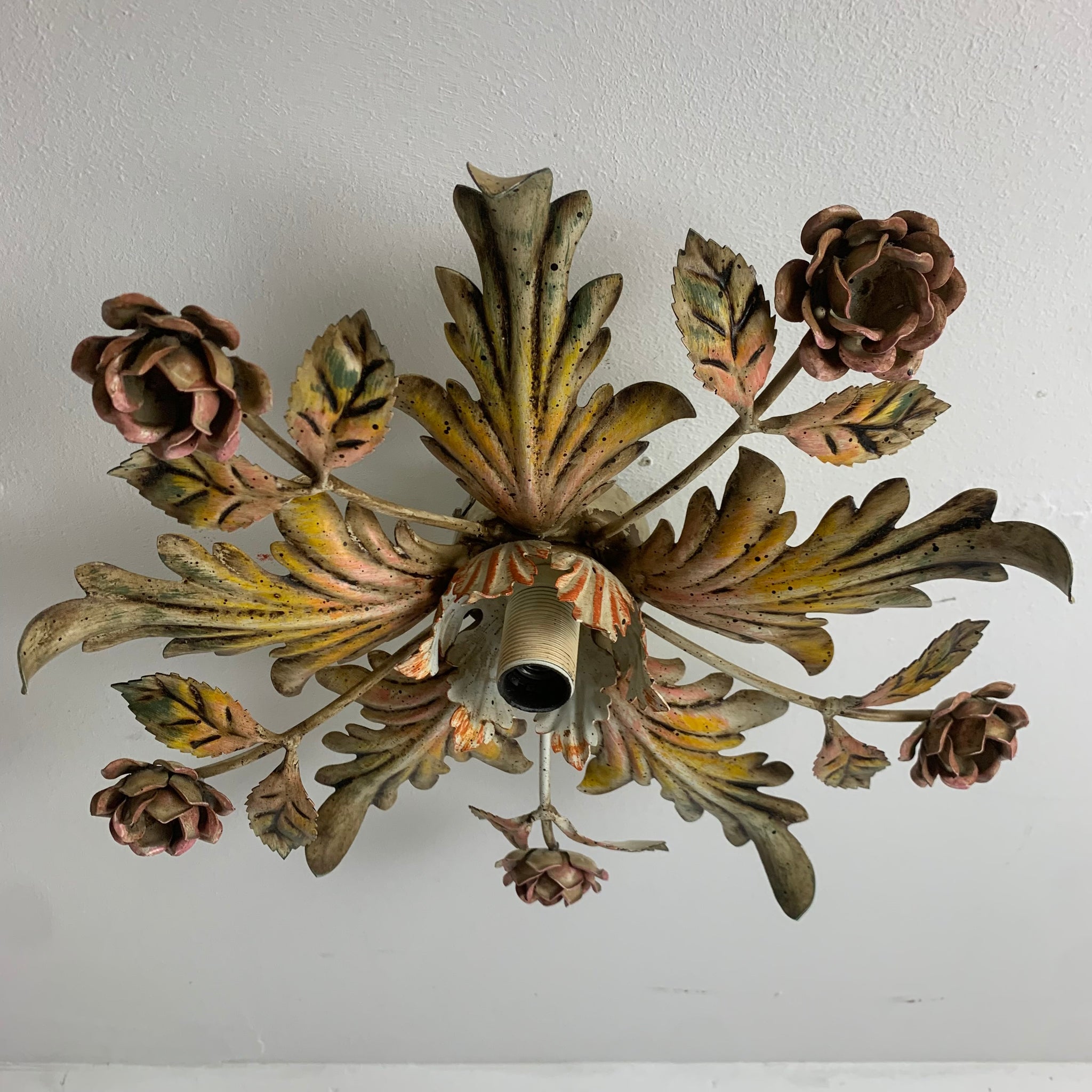 Nostalgische florale Deckenlampe