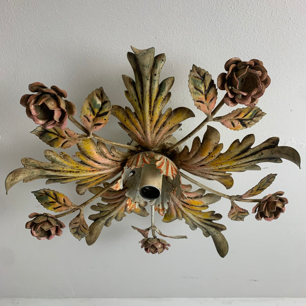 Nostalgische florale Deckenlampe