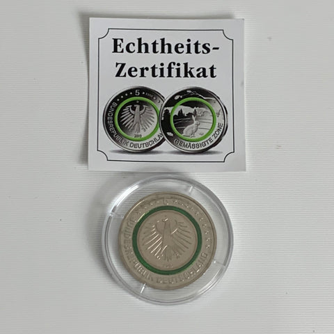 Münze 5 Euro Deutschland 2019 G Gemäßigte Zone
