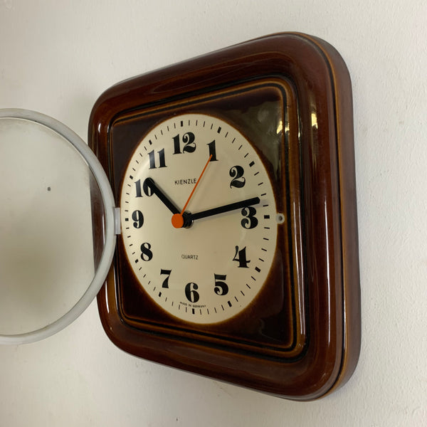Vintage Keramik Wanduhr von Kienzle