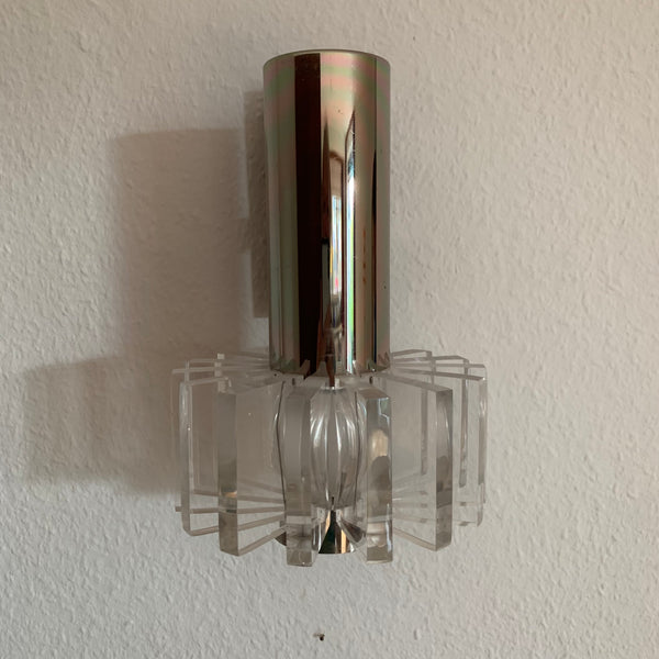 Vintage Acryl Glas Wandlampe