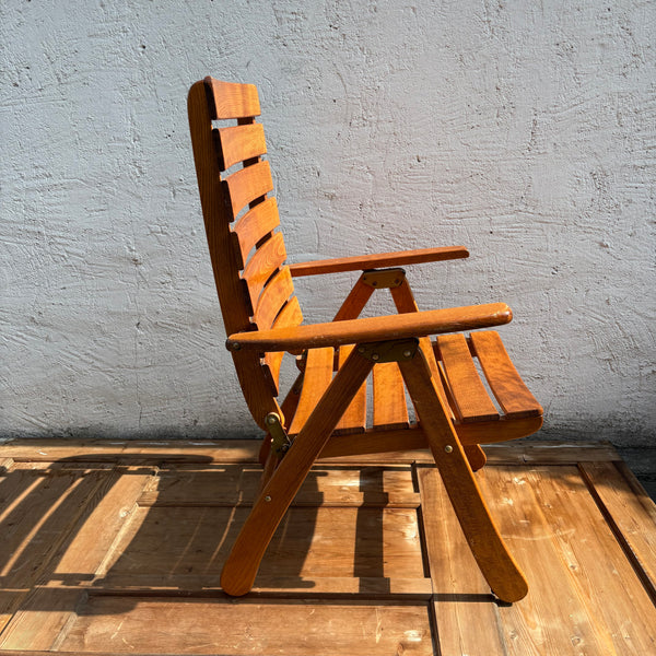 2er Set Vintage Holz Garten Klappstühle